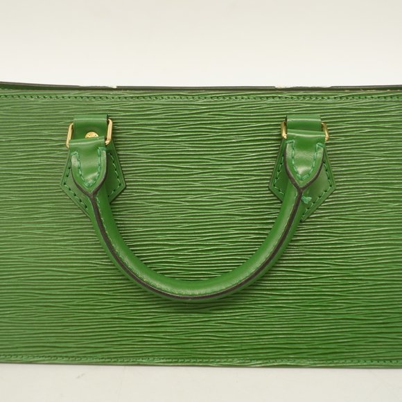 Auth Louis Vuitton Epi Sac Triangle Sac Triangle M52094 Handbag Borneo Green - Picture 10 of 13